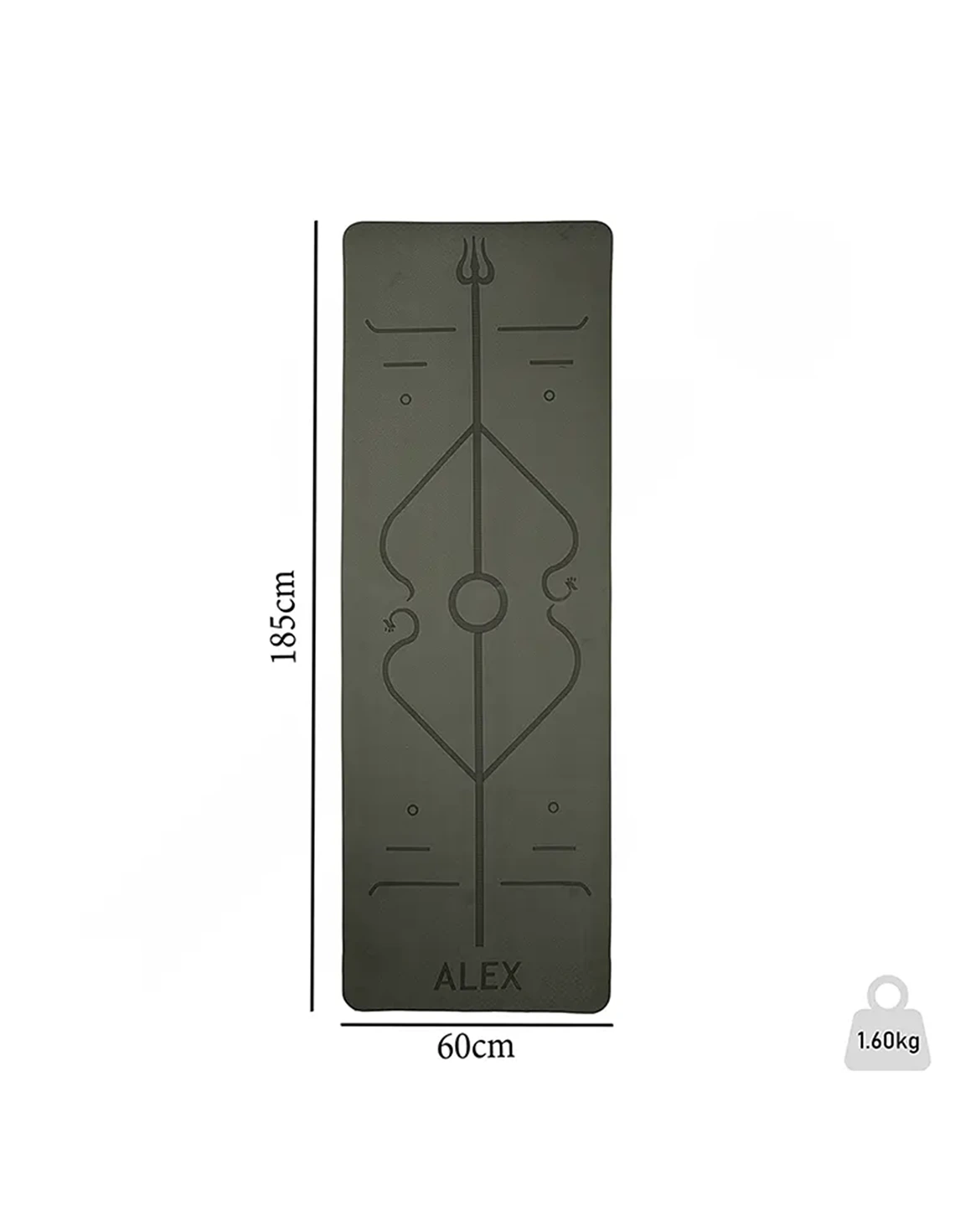 مت یوگا و پیلاتس Unisex الکس TPE دو رنگ الکس Alex